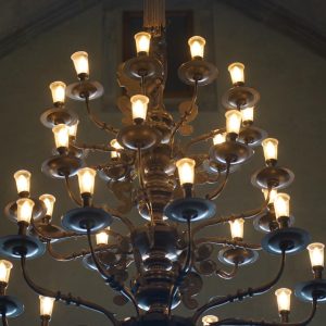 Lámpara de techo encendida